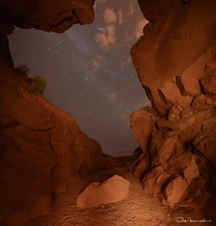 Milky Way at Upper Antelope Canyon at night, Navajo Nation, Arizona