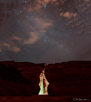 Milky Way at Upper Antelope Canyon at night, Navajo Nation, Arizona