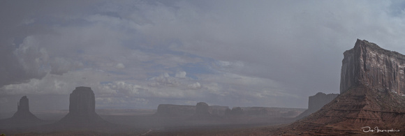 Rainstorm and Sandstone Buttes at Monument Valley, Navajo Nation, Arizona